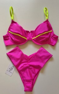 Conjunto Meia Taa Lipo Pink/Amar Neon